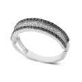 Fashion Diamond Ring Band 925 Bijoux en argent sterling